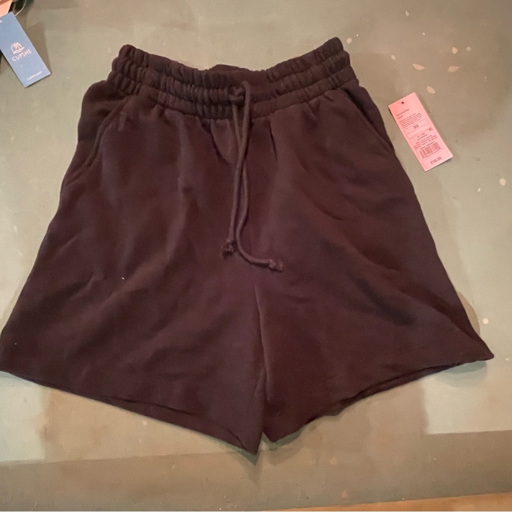 black shorts